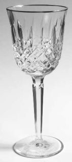 Waterford Kelsey Platinum Wine Glass   Cut,Criss Cross,Platinum Trim