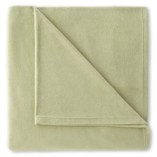 Simple Luxury Solid Microfleece Blanket, Sage