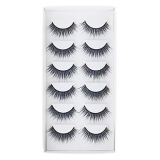 6Pcs High Simulation YellowBlack Mixed Color False Eyelash F12