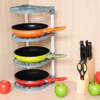 Multifunctional 4 Layer Pot Rack Random Color, W24cm x L42cm x H24.5cm