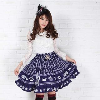 Blue Pretty Lolita Fairy Royal Crown Princess Kawaii Skirt Lovely Cosplay