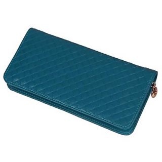 Womens Lady Embossed Wallet Genuine Leather Rivet Clutch Purses