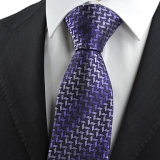 Tie Purple Diamond Pattern Novelty Mens Tie Necktie Wedding Party Holiday Gift