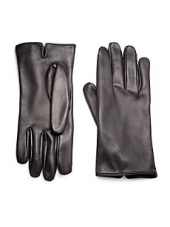 Prada Nappa Leather Gloves   Black