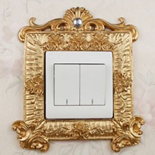 European Luxury Palace Style Gold Light Switch Stickers