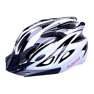 FJQXZ EPSPC Black and White Integrally molded Cycling Helmet(18 Vents)
