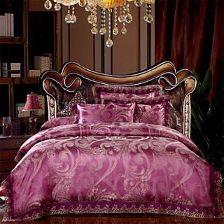 Mankedun Champs Elysees Violet Small Modal Jacquard 4 PCS Set Bedding