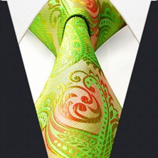 Mens Casual Colorful Floral Print Silk Necktie