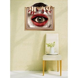 3DThe Eyes Mouth Wall Stickers Wall Decals