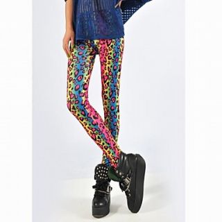 Fashion Fluorescent Rainbow Printing of Ninth Pants