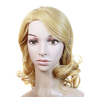 Capless Long Synthetic Blonde Curly Hair Wig