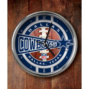 Dallas Cowboys Chrome Clock