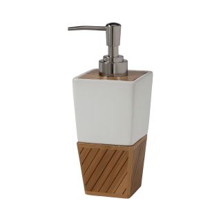 Creative Bath Spa Bamboo Soap Dispenser, White