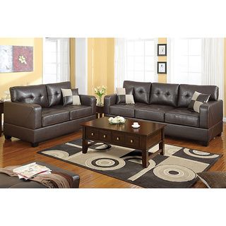 Versailles 2 Pieces Sofa Set Covered In A Bonded Leather