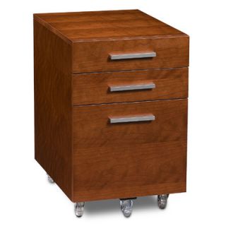 BDI USA Sequel 3 Drawer Mobile Low Vertical File 6007 Finish Cherry