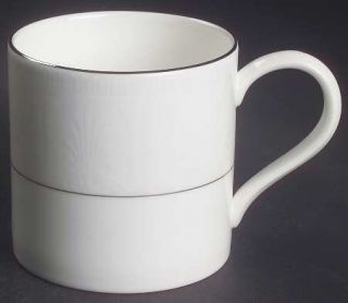 Wedgwood Beresford 2000 Mug, Fine China Dinnerware   White Acanthus Leaves On Wh