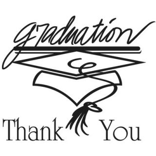 Graduation Thank You Note Cards   Black