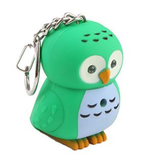 Owl Keychain with LED Flashlight and Sound Effects