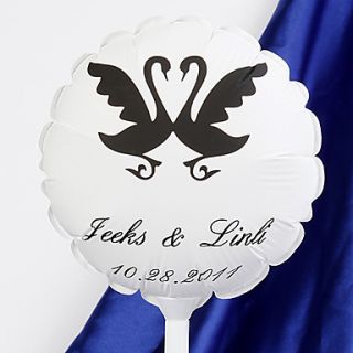 Personalized Wedding Balloon   Love Swan