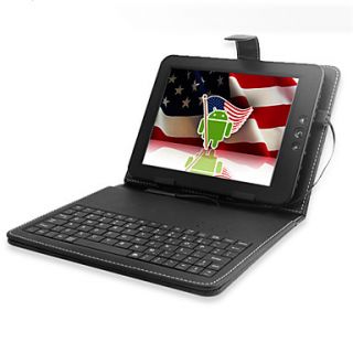 Super Protective Leather Keyboard case for 8 Inch Tablet PC/PAD (BLACK)