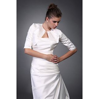 Half Sleeves Satin Bridal Jacket/ Wedding Wrap