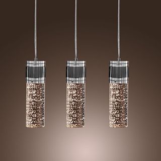 Artistic Pendant Light with 3 Lights   Cylinder Shade