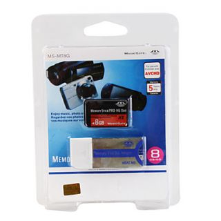 8GB Memory Stick Pro HG Duo Memory Card and Adapter