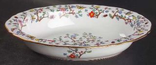 Spode Shanghai 9 Oval Vegetable Bowl, Fine China Dinnerware   Insects, Flowers,