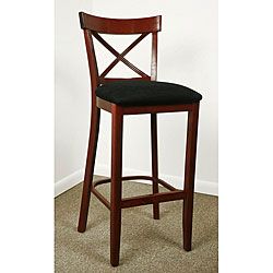 Dark Mahogany X back Microfiber Seat Barstool