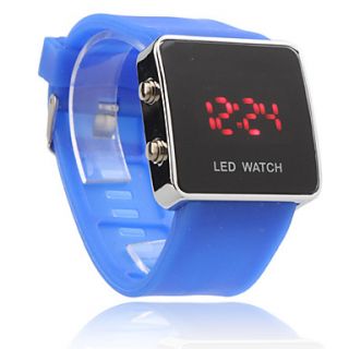 Silicone Band LED Wrist Watch(Blue)