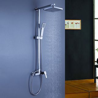 Contemporary Tub Shower Faucet with 8 inch Shower Head Hand Shower