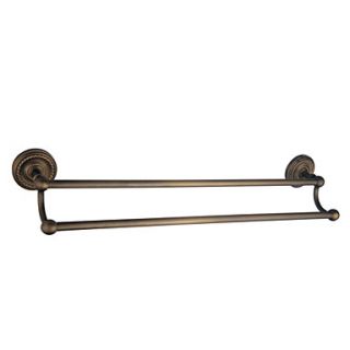 Antique Brass 24 Inch Double Towel Bars
