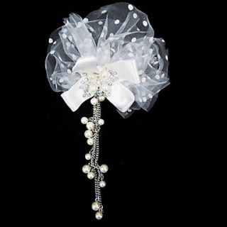 Gorgeous Tulle With Imitation Pearls Wedding Bridal Headpiece