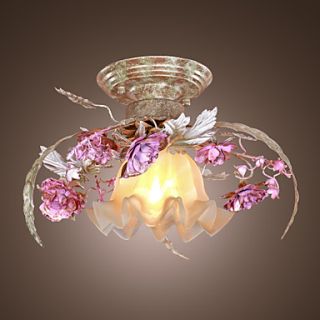 Floral Ceiling Light in Rose Featured Decorration