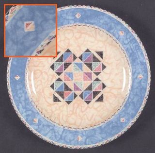 Oneida Origami Salad Plate, Fine China Dinnerware   Multicolor Geometric Designs