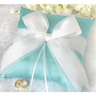 Ring Pillow In Satin With Bow And Rhinestone (More Colors)
