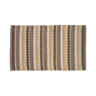 Striped Chindi Rectangular Rugs, Brown