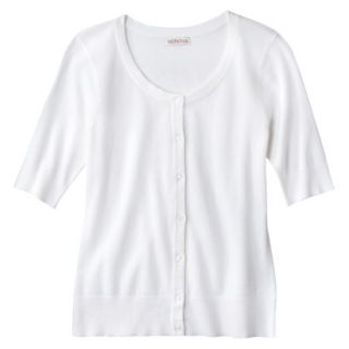 Merona Womens Short Sleeve Cardigan   Fresh White   XXL