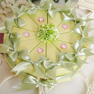 Spring Green Cake Favor Box (Set of 10)