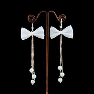 Imitation Pearls/Satin With Alloy Plating Bridal Earrings