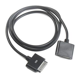 30 Pin Dock Extension Cable for iPhone, iPod (100cm, Black)