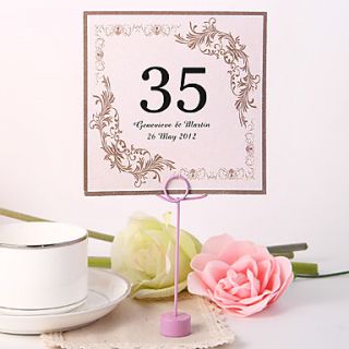 Personalized Square Table Number Card   Splendid (Set fo 10)