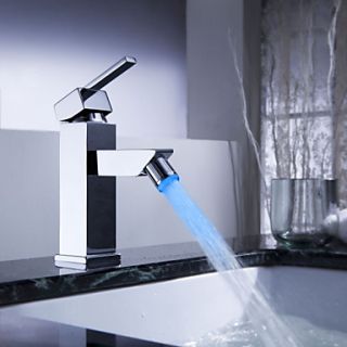 Sprinkle by Lightinthebox   Color Changing LED Bathroom Sink Faucet   Chrome Finish