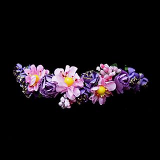 Pink And Purple Flowers Garland/Headpiece For Flower Girls