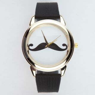 Mustache Watch Black One Size For Women 205497100