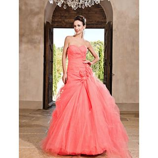 Ball Gown Sweetheart Floor length Tulle Evening/Prom Dress