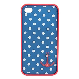 Protective Polycarbonate Bumper and Cover for iPhone 4 and iPhone 4S (Anchor and Dots)