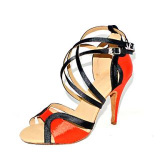 Customized Satin Ankle Strap Latin/Ballroom Dance Performance Shoes (More Colors)