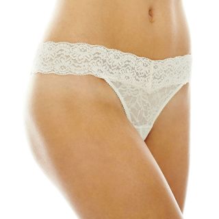 THE BODY Elle Macpherson Intimates Stretch Lace Thong Panties, Pristine