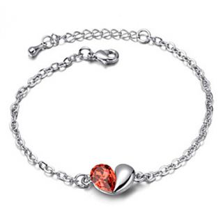 Heart Cut Crystal High Quality Alloy Bracelets (More Colors)